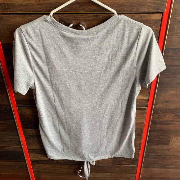 Bride Tribe front tie t-shirt Grey BNWT  S - Picture 3 of 8